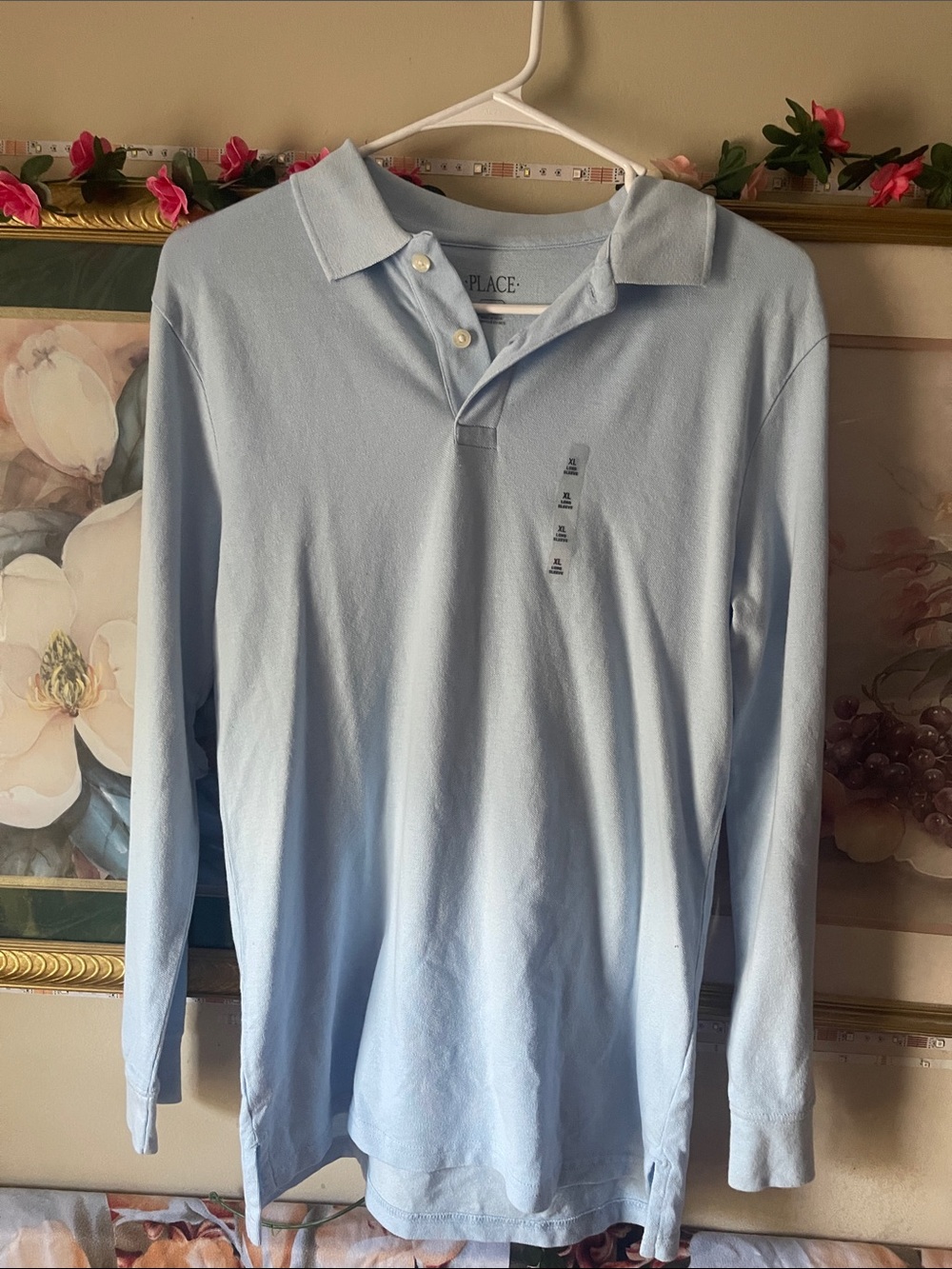 The Children's Place Light Blue Long-Sleeve Polo